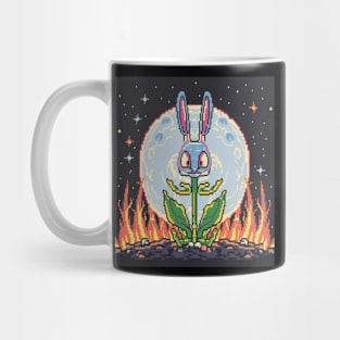 pixel art Venus Fly Trap Bunny Mug